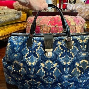 Vintage 70s LARGE “Mary Poppins” Gypsy Tapestry Handbag Carryall Carry On